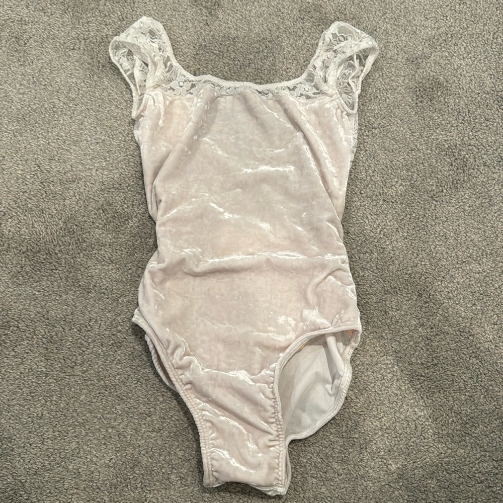 White Velvet Leotard